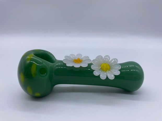 Green Daisy Hand Pipe