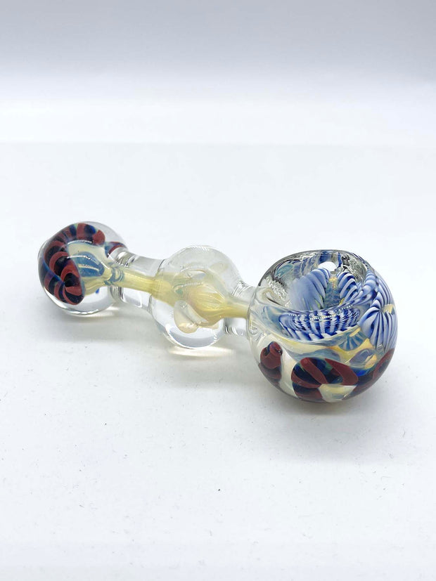 Solid Fumed Inside-Out Spoon with Snake Ribbons