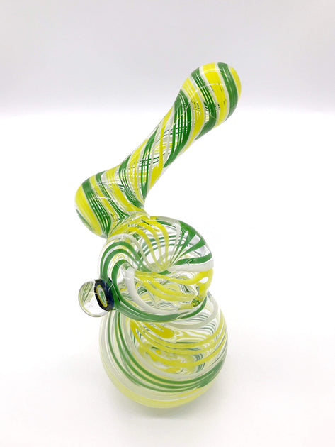 Red Yellow and Green Rasta Handmade Glass Sherlock Pipe 