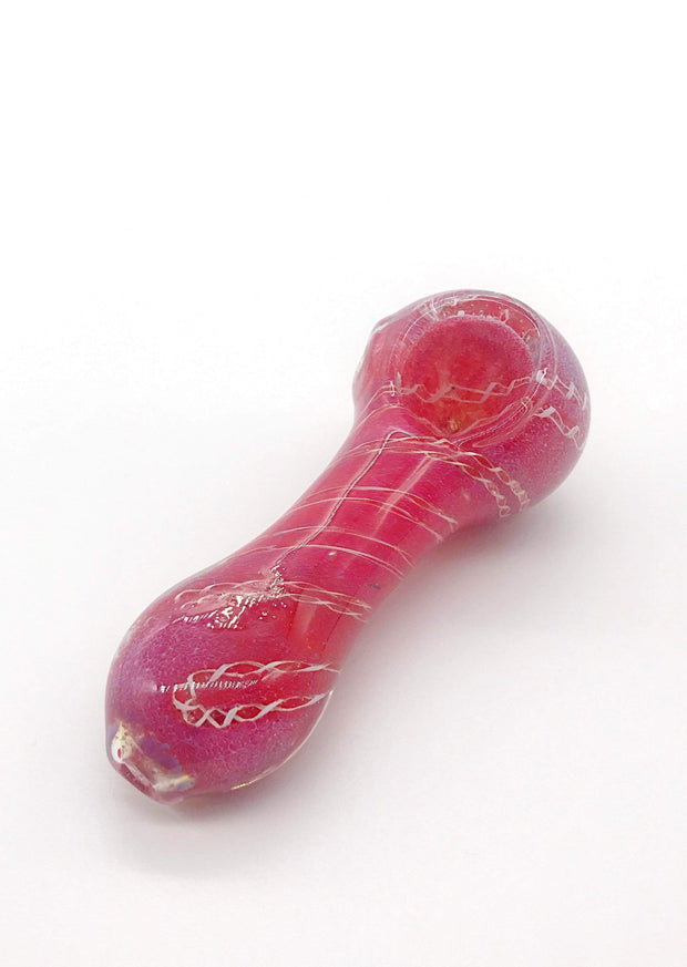 Smoke Station Hand Pipe Thick Solid Color Spoon with Rope Frit Hand Pipe