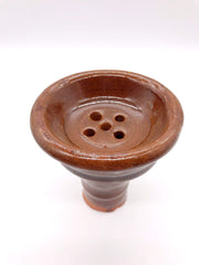 Smoke Station Hookah Brown Traditional Glazed Egyptian Hookah Bowl