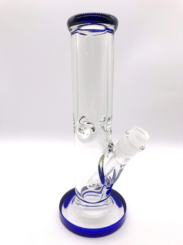 Smoke Station Water Pipe Blue 10” 9mm Thick American Tube Water Pipe