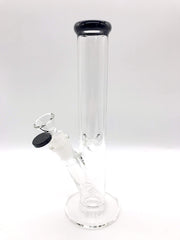 Smoke Station Water Pipe Black 10" Straight tube with American color and ice pinch