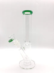 Smoke Station Water Pipe Green 10" Straight tube with American color and ice pinch
