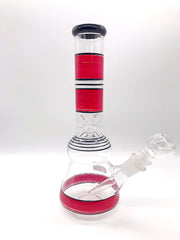 Smoke Station Water Pipe Red 10' Two tone water pipe with ice pinch.