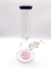 Smoke Station Water Pipe Pink 14” Two-Tone 9mm American Beaker Water Pipe