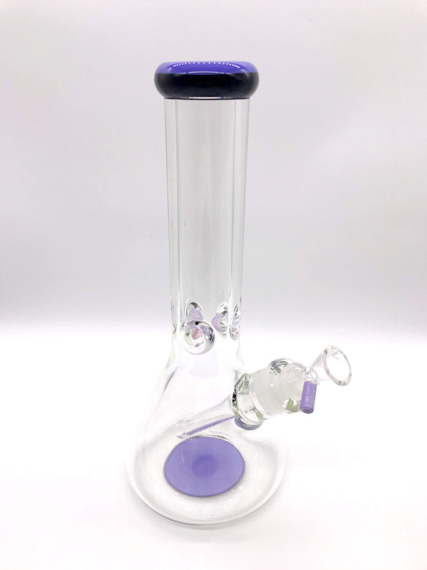 Smoke Station Water Pipe Purple 14” Two-Tone 9mm American Beaker Water Pipe
