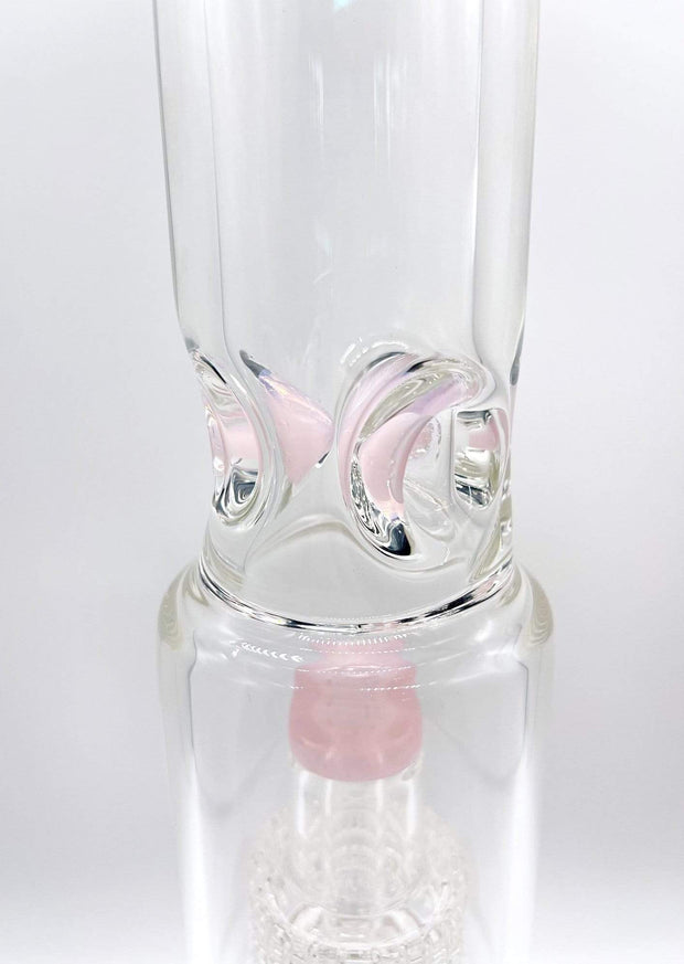 Smoke Station Water Pipe Black & Pink 18' Two-Tone Pink and Black Water pipe with Matrix perc and ice catch