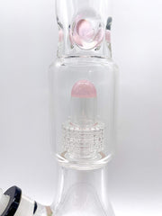 Smoke Station Water Pipe Black & Pink 18' Two-Tone Pink and Black Water pipe with Matrix perc and ice catch