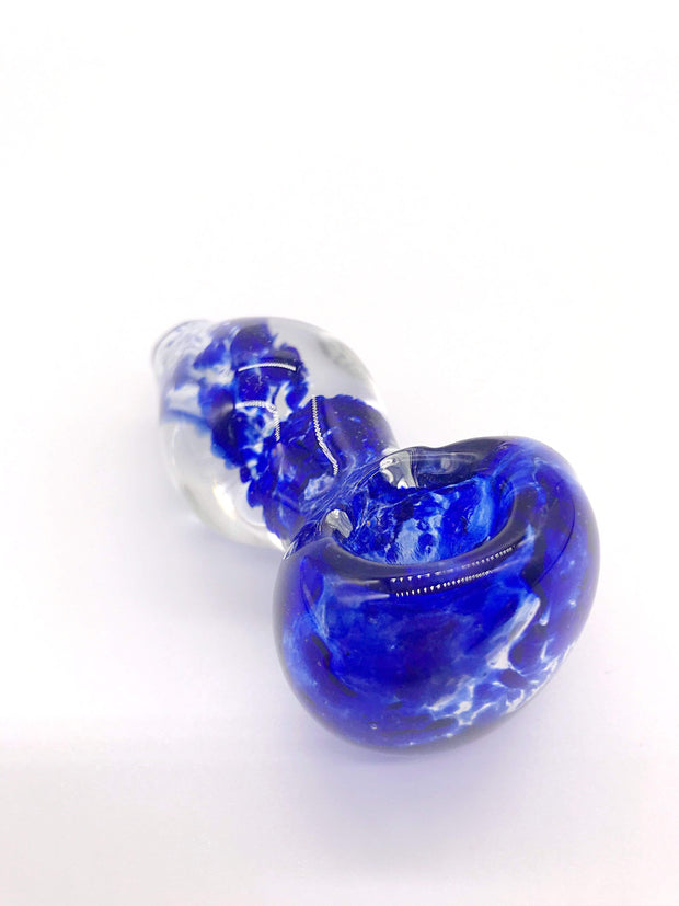 Smoke Station Hand Pipe Dark-Blue 2.5” Thick Spoon Hand Pipe