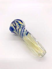 Smoke Station Hand Pipe 3” Blue and White Stripe Clean Spoon Hand Pipe