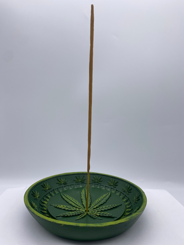 Pot Leaf Incense Holder
