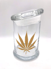 Smoke Station Accessories Gold Leaf 420 Science Pop-Top KIller Acid Thick Airtight Jar - Medium