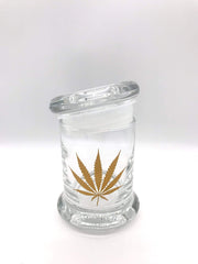 Smoke Station Accessories Gold Leaf 420 Science Pop-Top KIller Acid Thick Airtight Jar - Small