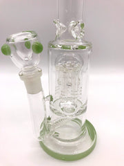Smoke Station Water Pipe 5mm Thick Scientific Water Pipe with Dual Perc and Ice Catch