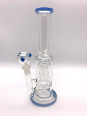 Smoke Station Water Pipe Lavender 5mm Thick Scientific Water Pipe with Dual Perc and Ice Catch