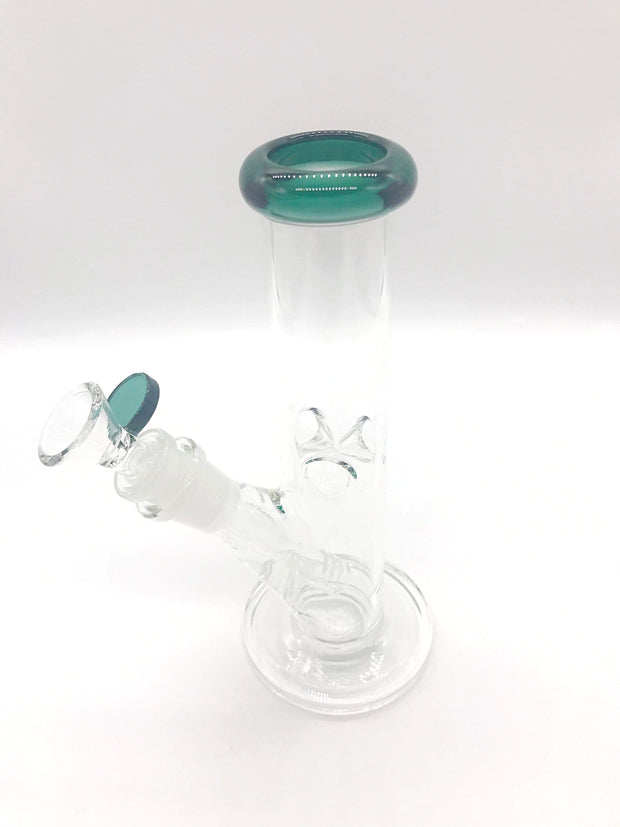 Smoke Station Water Pipe 8" Straight tube with American color and ice pinch