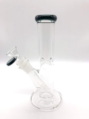 Smoke Station Water Pipe Gray 8" Straight tube with American color and ice pinch