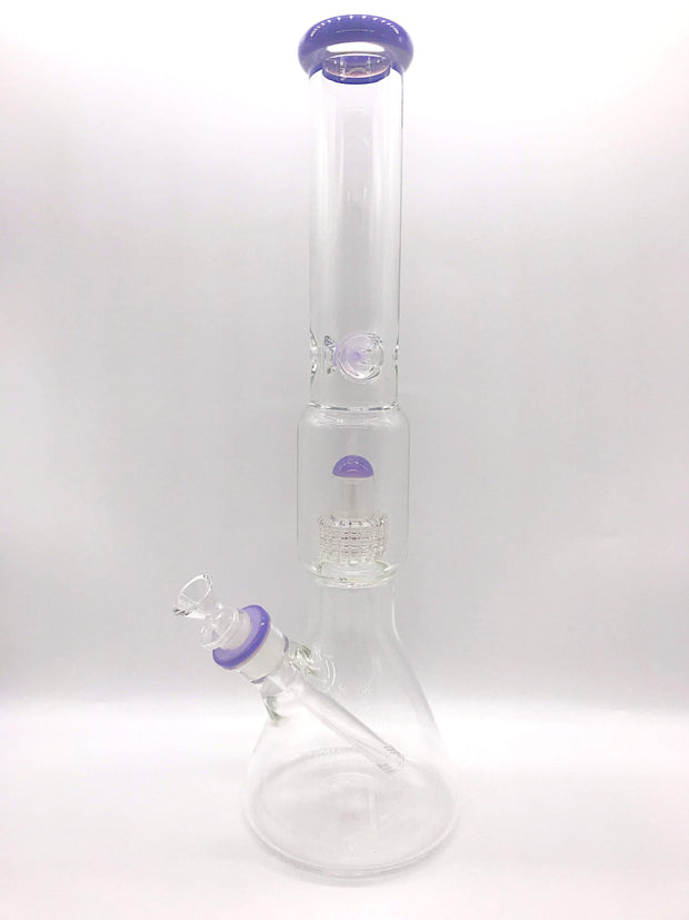 Smoke Station Water Pipe Purple 9mm American Color Beaker Water Pipe with Matrix Perc