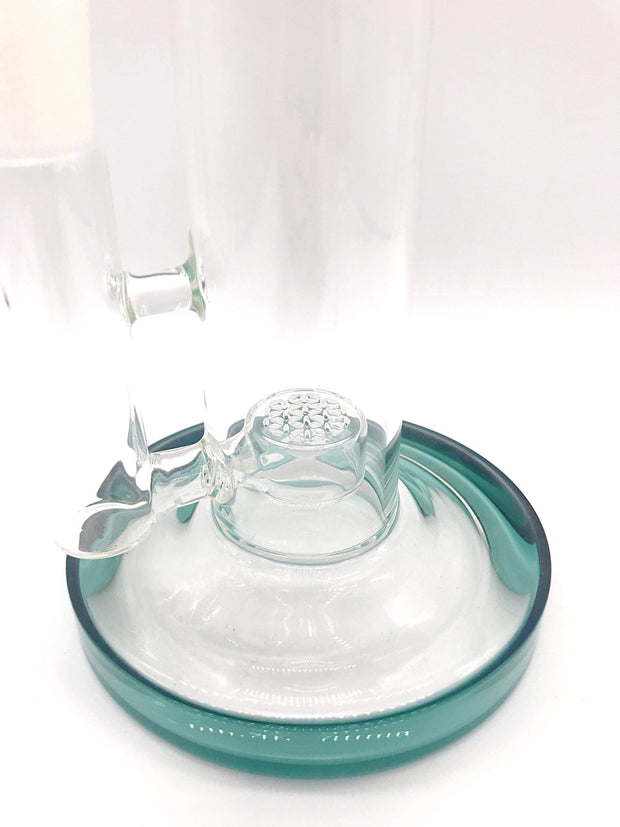Smoke Station Water Pipe Emerald 9mm Thick Flower of Life to Matrix Perc Tube Water Pipe