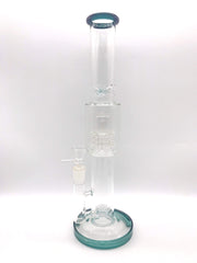 Smoke Station Water Pipe Emerald 9mm Thick Flower of Life to Matrix Perc Tube Water Pipe