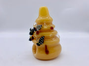 Bee Hive Glass Hand Pipe