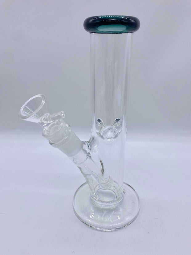 8" Straight Tube Water Pipe with Color Top
