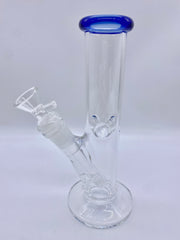 8" Straight Tube Water Pipe with Color Top