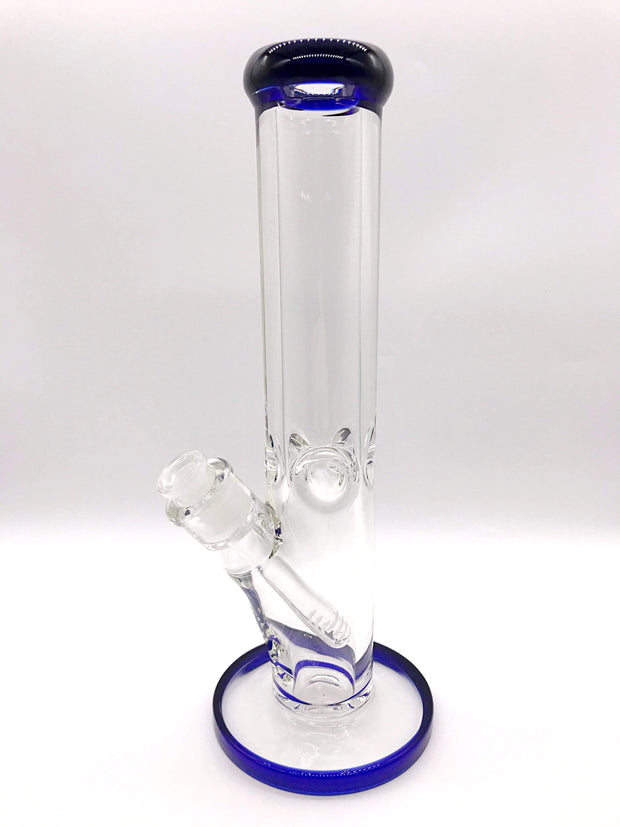 Smoke Station Water Pipe Blue Accented Thick American Tube Water Pipe