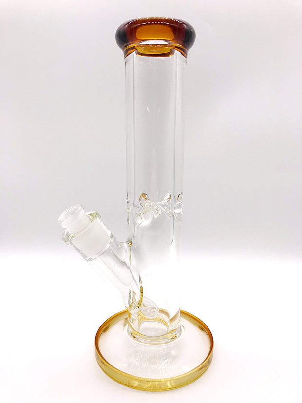 Smoke Station Water Pipe Amber Accented Thick American Tube Water Pipe