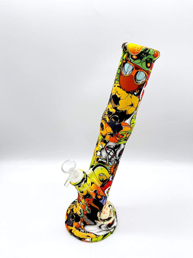 Smoke Station Water Pipe 1000 Pirates Skulls Aggressively Styled Silicone Water Pipe