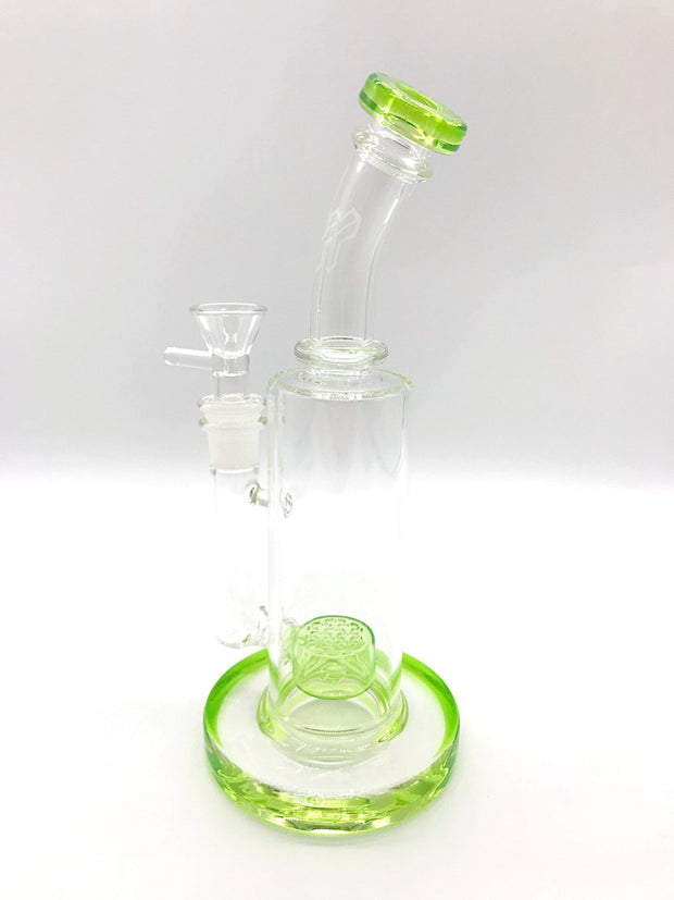 Smoke Station Water Pipe Green American flower of life Rig