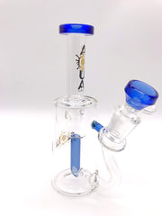 Smoke Station Water Pipe Blue Aqua Glass Incycler Rig