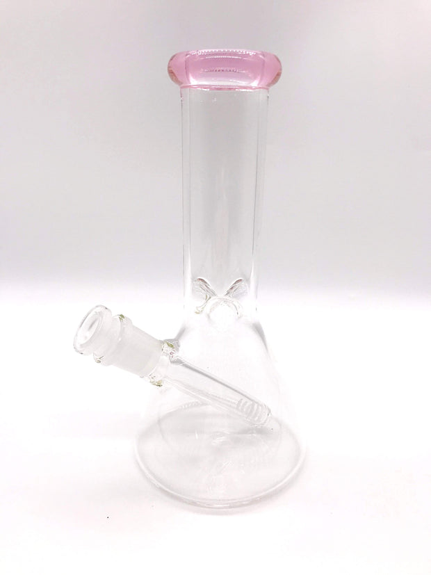 Smoke Station Water Pipe Pink Beaker with Ice Pinch Water Pipe