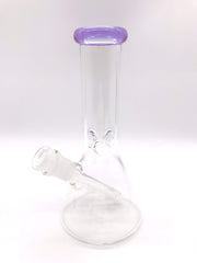 Smoke Station Water Pipe Purple Beaker with Ice Pinch Water Pipe