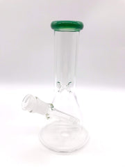 Smoke Station Water Pipe Teal Beaker with Ice Pinch Water Pipe