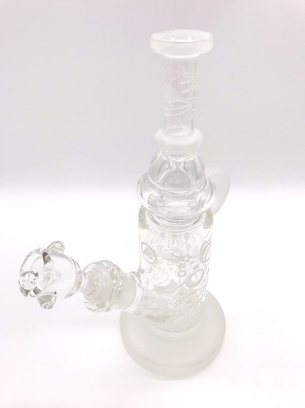 Smoke Station Water Pipe Clear Blast Off! Sandblasted Incycler Rig