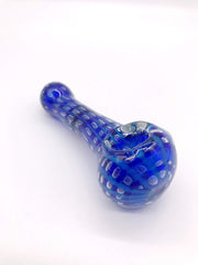 Smoke Station Hand Pipe Blue Spoon with Bubble Rake Hand Pipe