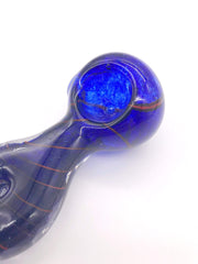 Smoke Station Hand Pipe Blue Spoon with Donut Diffuser Hand Pipe
