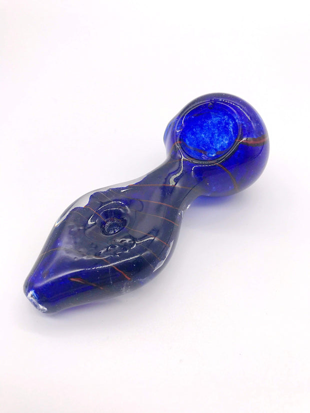 Smoke Station Hand Pipe Blue Spoon with Donut Diffuser Hand Pipe