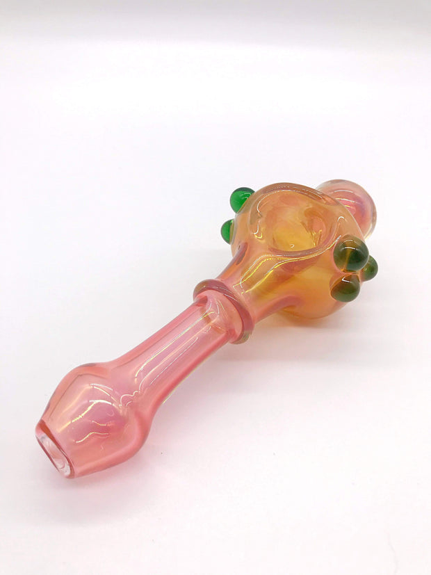 Fumed on Color Spoon Style Glass Tobacco Pipe 