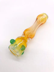 Smoke Station Hand Pipe Brickyard Productions Hand-Blown Shatter-Resistant Fumed Chillum Hand Pipe
