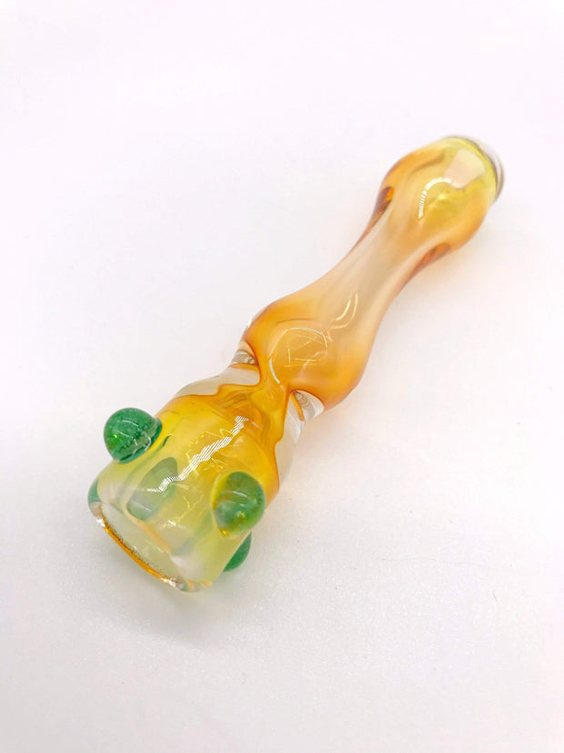 Smoke Station Hand Pipe Brickyard Productions Hand-Blown Shatter-Resistant Fumed Chillum Hand Pipe