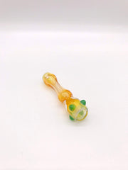 Smoke Station Hand Pipe Green-Bubbles Brickyard Productions Hand-Blown Shatter-Resistant Fumed Chillum Hand Pipe