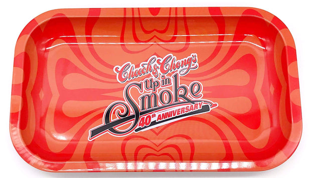 Smoke Station Accessories Red (10.5in x 6.25in) Cheech & Chong Official Metal Rolling Trays