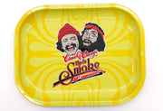 Smoke Station Accessories Yellow (13in x 10.5in)) Cheech & Chong Official Metal Rolling Trays