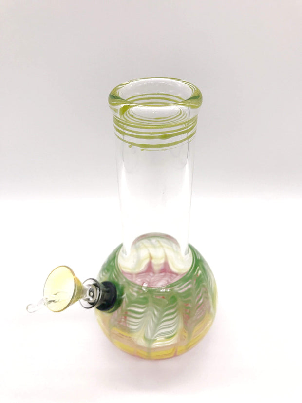 Smoke Station Water Pipe Classic bulb beaker water pipes with rake (8” tall)