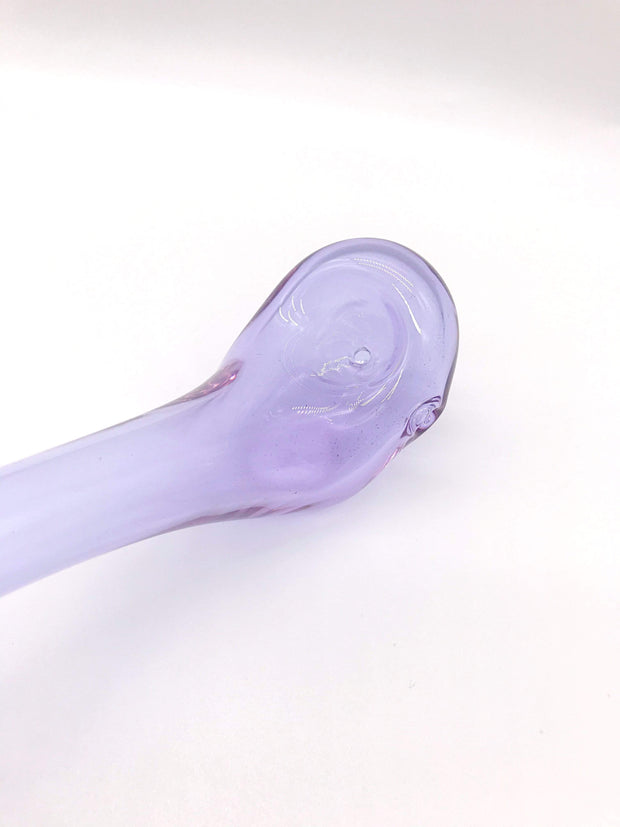 Smoke Station Hand Pipe Clear-Purple Clear Purple Sherlock