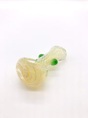 Smoke Station Hand Pipe Clear Spoon with Colored Wrap and Nubs Hand Pipe