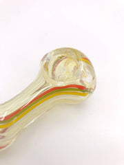 Smoke Station Hand Pipe Clear Clear Spoon with Linework Hand Pipe